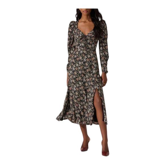 Astr the label floral long puff sleeve dress size Small S - Picture 1 of 6